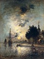 Clair De Lune barco paisaje marino Johan Barthold Jongkind